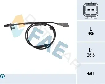 Датчик АБС FAE 78118