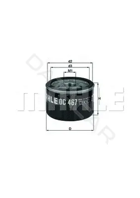 Масляный фильтр KNECHT/MAHLE OC467