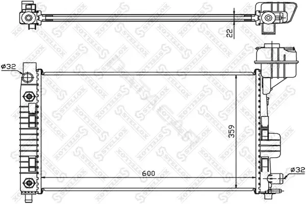 Радиатор охлаждения STELLOX 10-25894-SX
