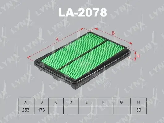 Воздушный фильтр LYNXAUTO LA-2078