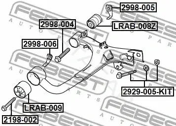 Болт подвески FEBEST 2198-002