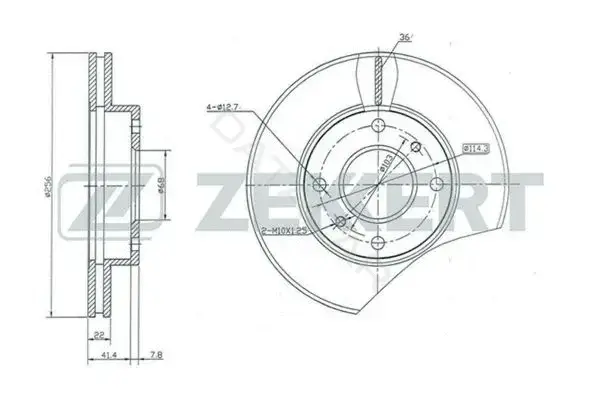 Тормозные диски ZEKKERT BS-5174