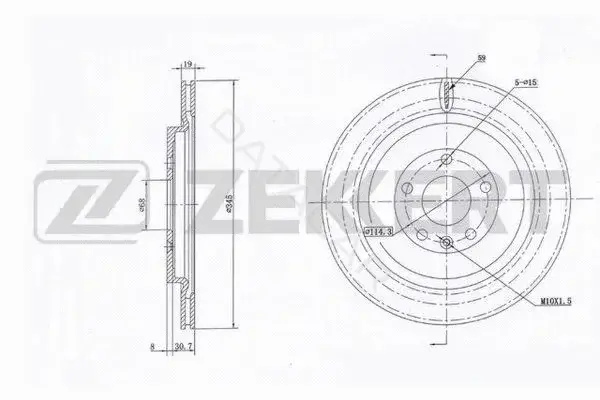 Тормозные диски ZEKKERT BS-6003