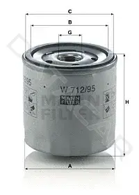 Масляный фильтр MANN W712/95