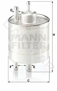 Топливный фильтр MANN WK711/1