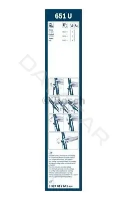 Щетки стеклоочистителя BOSCH 3397011641