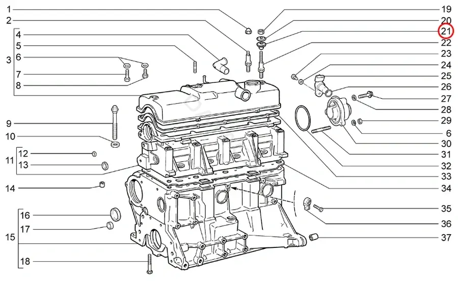 Прокладка клапанной крышки LADA 21080100327701