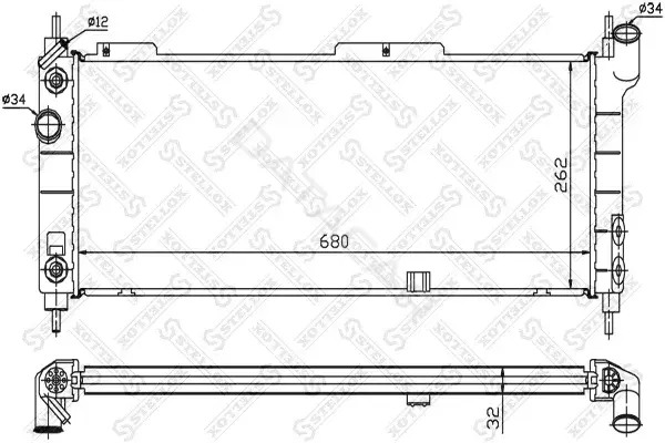 Радиатор охлаждения STELLOX 10-25136-SX