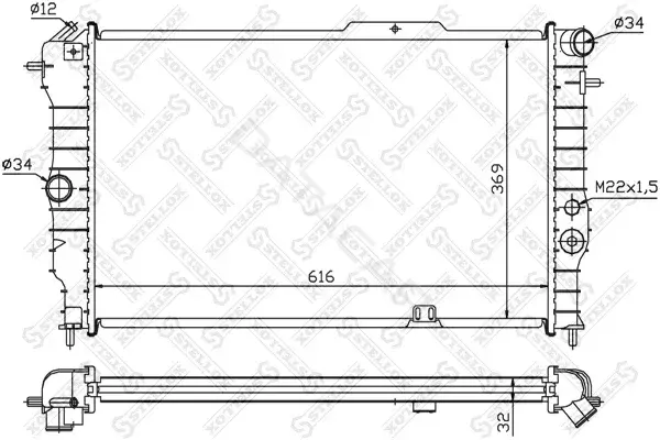 Радиатор охлаждения STELLOX 10-25251-SX
