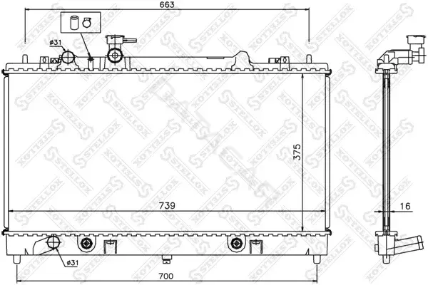 Радиатор охлаждения STELLOX 10-25852-SX