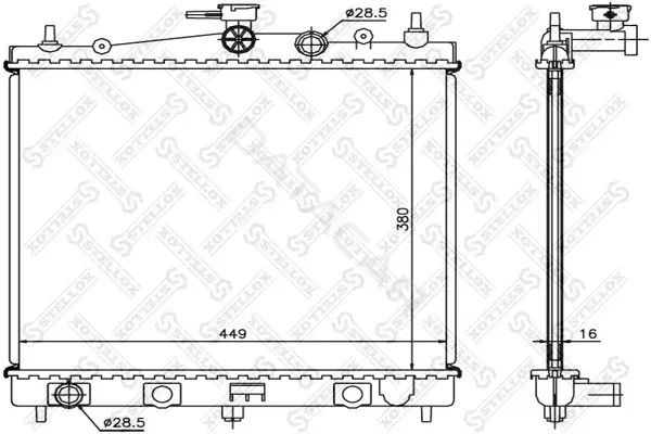 Радиатор охлаждения STELLOX 10-25973-SX