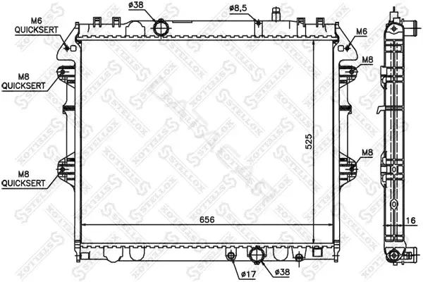 Радиатор охлаждения STELLOX 10-26341-SX