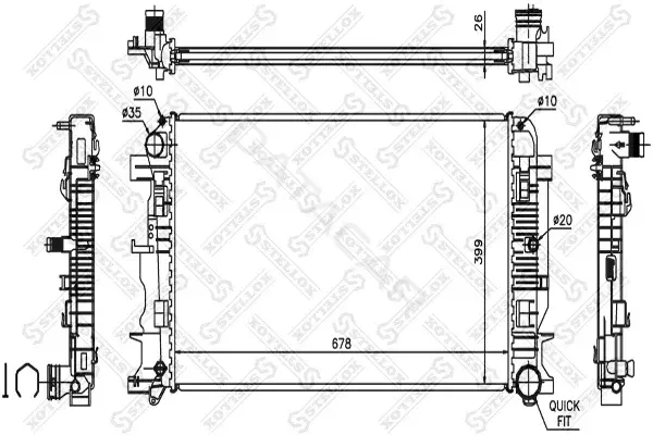 Радиатор охлаждения STELLOX 10-26552-SX