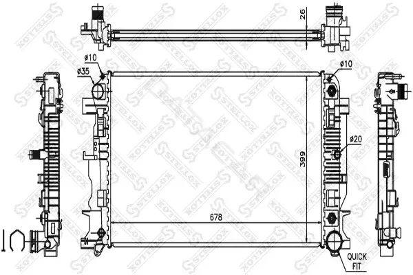 Радиатор охлаждения STELLOX 10-26553-SX