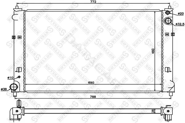 Радиатор охлаждения STELLOX 10-26706-SX