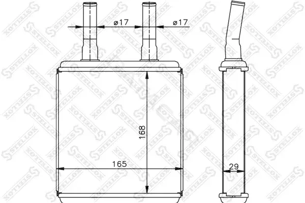 Радиатор печки STELLOX 10-35072-SX