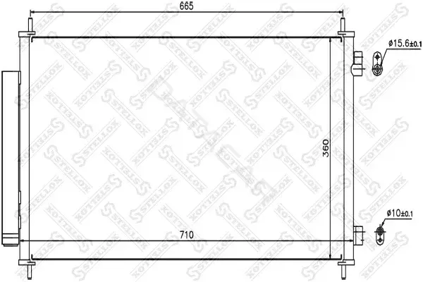 Радиатор кондиционера STELLOX 10-45646-SX