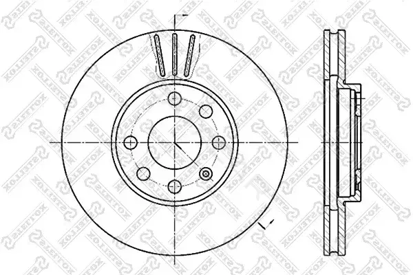 Тормозные диски STELLOX 6020-3629V-SX