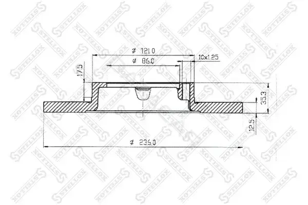 Тормозные диски STELLOX 6020-5001-SX