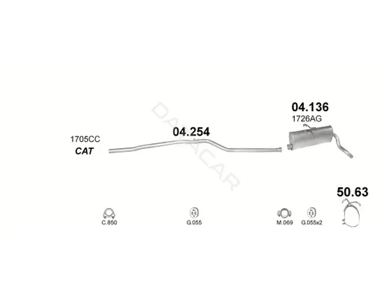 Глушитель выхлопных газов POLMOSTROW 04.254