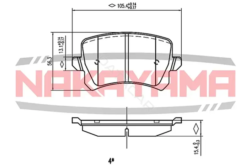 Тормозные колодки NAKAYAMA HP8331NY