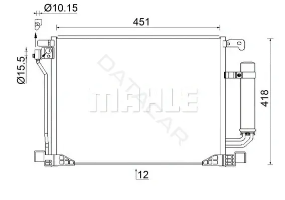 Радиатор кондиционера KNECHT/MAHLE AC953000S
