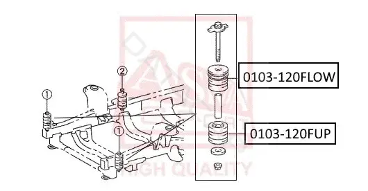 Сайлентблок рычага ASVA 0103-120FLOW