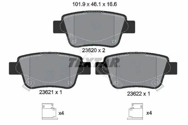 Тормозные колодки TEXTAR 2362002