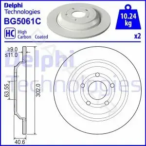 Тормозные диски DELPHI BG5061C
