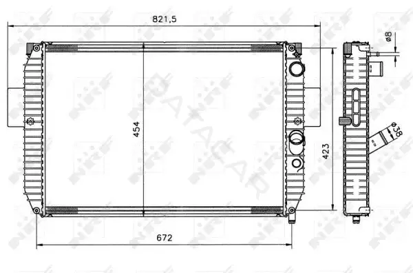 Радиатор охлаждения NRF 51564