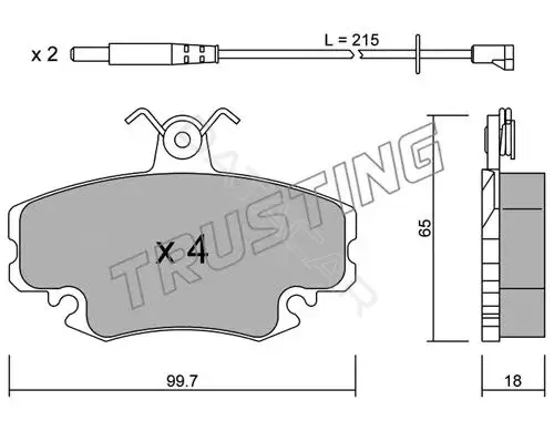 Тормозные колодки TRUSTING 122.0W