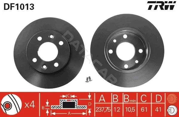 Тормозные диски TRW DF1013