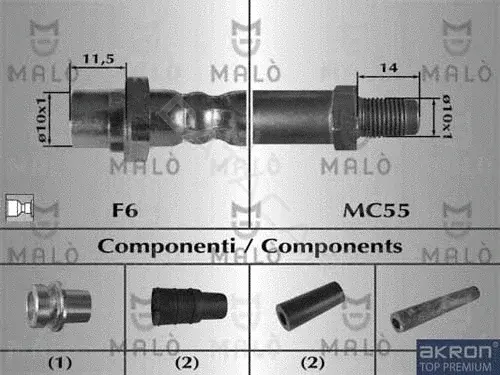 Тормозные шланги MALO 80657