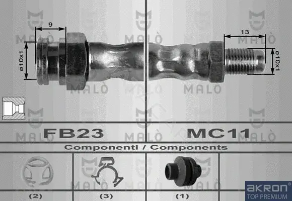 Тормозные шланги MALO 8552