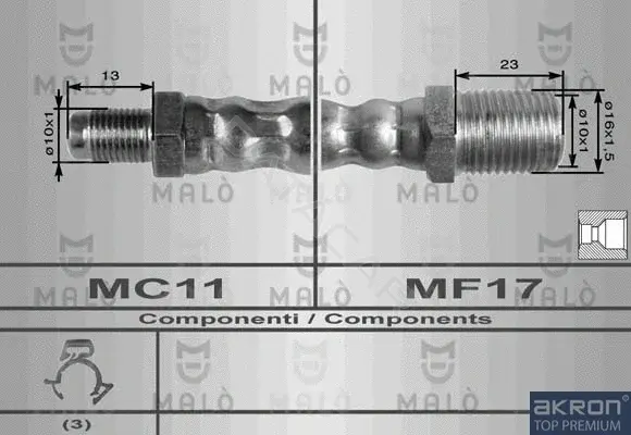 Тормозные шланги MALO 8621