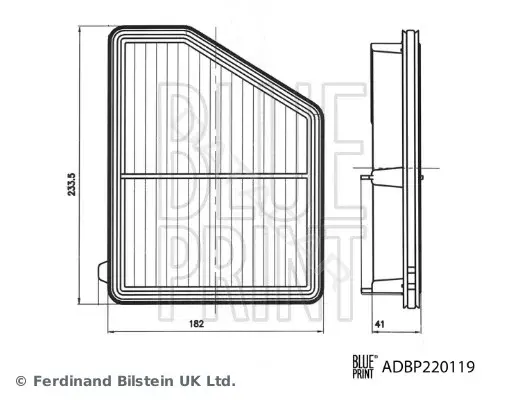 Воздушный фильтр BLUE PRINT ADBP220119