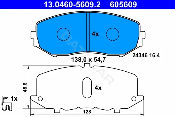 Тормозные колодки ATE 13.0460-5609.2