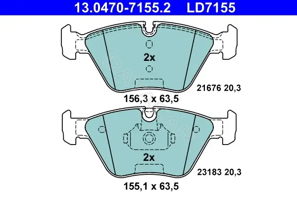 Тормозные колодки ATE 13.0470-7155.2
