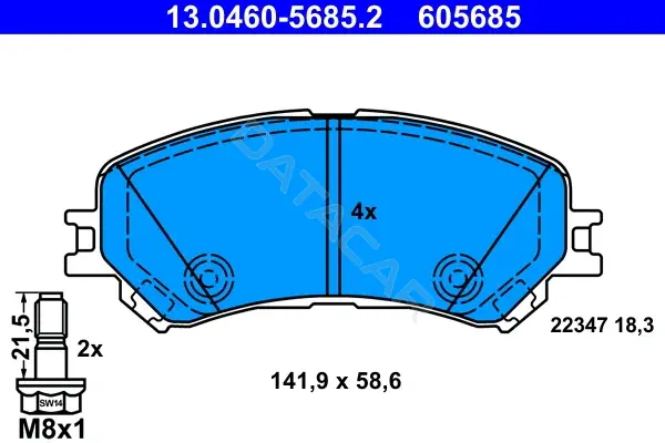 Тормозные колодки ATE 13.0460-5685.2
