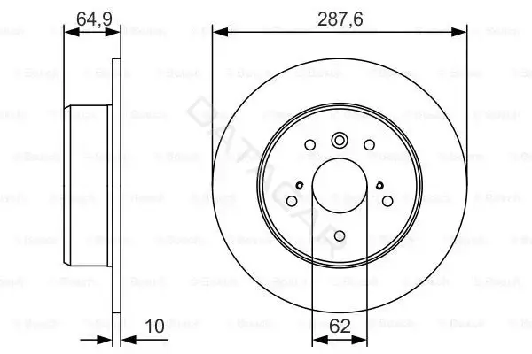 Тормозные диски BOSCH 0986479T69
