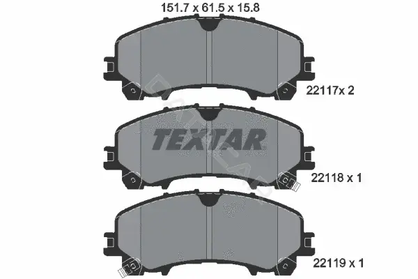 Тормозные колодки TEXTAR 2211701