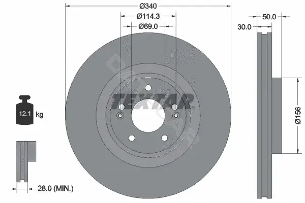 Тормозные диски TEXTAR 92342803
