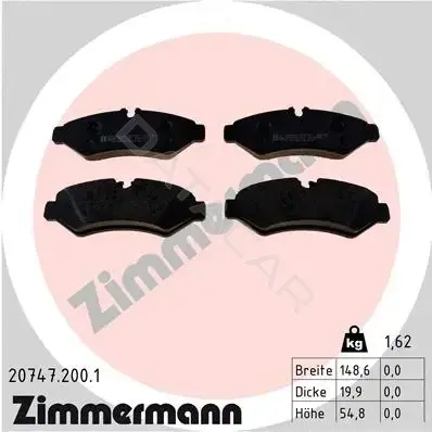 Тормозные колодки ZIMMERMANN 20747.200.1
