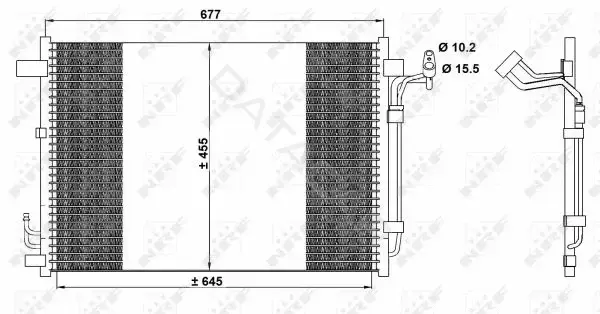 Радиатор кондиционера NRF 350094
