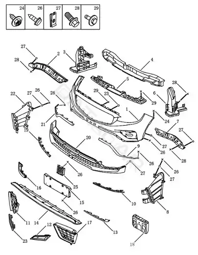 Накладка бампера GEELY 6010167600661