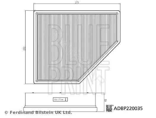 Воздушный фильтр BLUE PRINT ADBP220035