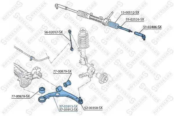 Рычаги STELLOX 57-03913-SX