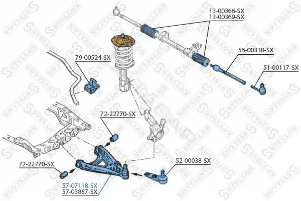 Рычаги STELLOX 57-07118-SX