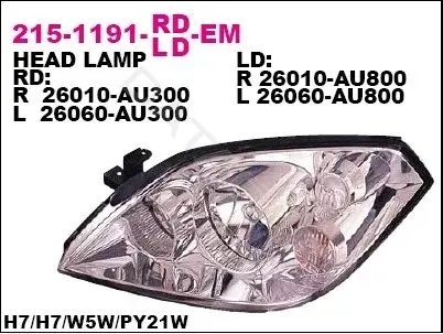 Фары DEPO 215-1191R-LD-EM