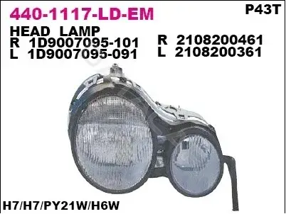 Фары DEPO 440-1117L-LD-EM